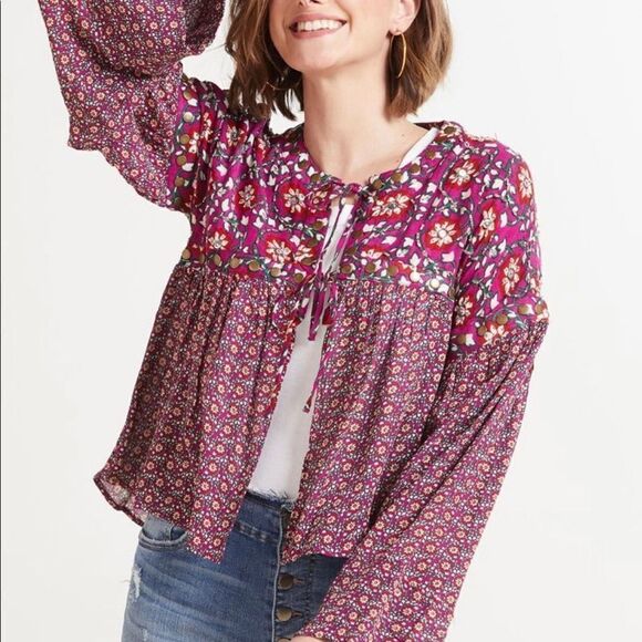 New Amelia Babydoll jacket blouse size XL,XS - Picture 2 of 9